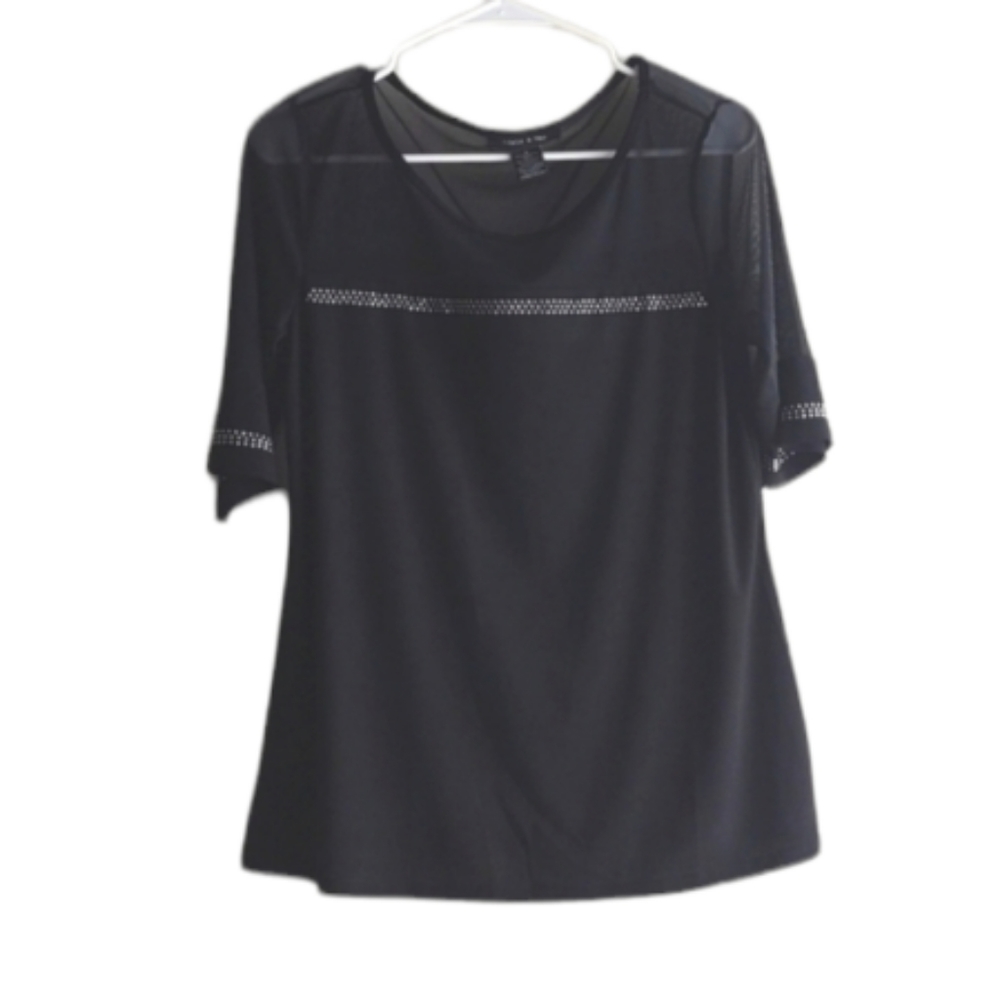 Women's size medium black blouse - Picture 4 of 6